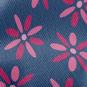 Playful Big Pink Flower Standard Corduroy