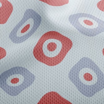 Square Wrapped Dots Athletic Mesh Flat Back