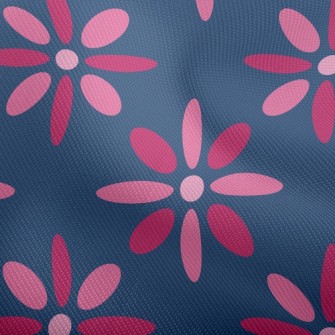 Playful Big Pink Flower Dobby