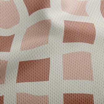 Arrange Two-Color Squares Athletic Mesh Flat Back