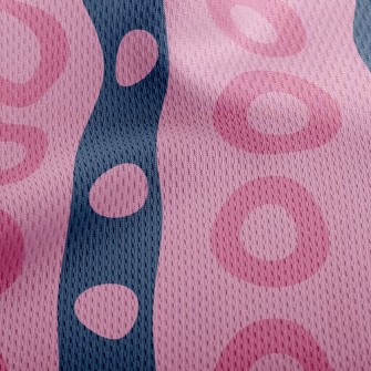 Strips Of Dots Athletic Mesh Flat Back