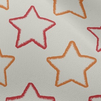 Two Color Line Stars Chiffon