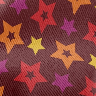 Colorful Hollow Stars Standard Corduroy