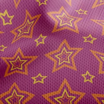 Multi-Layer Empty Star Athletic Mesh Flat Back