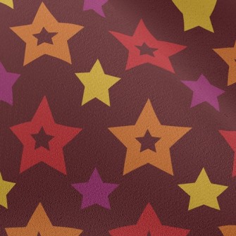 Colorful Hollow Stars Chiffon