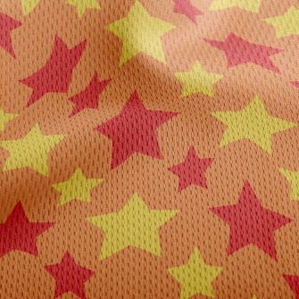 Arrange Stars Diagonally Athletic Mesh Flat Back