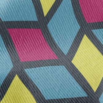 Colorful Mosaic Waves Standard Corduroy
