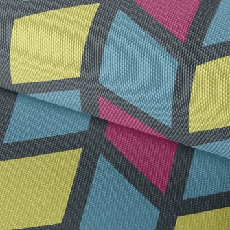 Colorful Mosaic Waves Waterproof Oxford