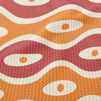 Dot Ellipse Wave Birdseye Piqué