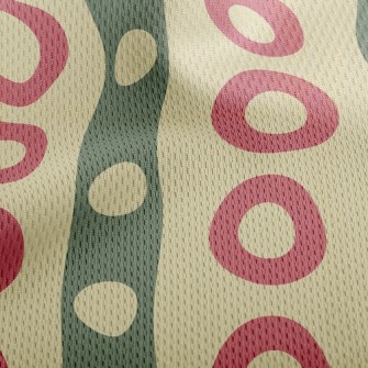 Christmas Wind Size Circle Athletic Mesh Flat Back