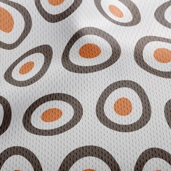 Simple Circle Point Athletic Mesh Flat Back