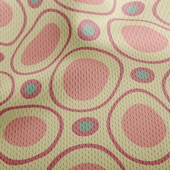 Multi-Layer Circle Dots Athletic Mesh Flat Back