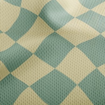 Checkerboard Rhombus Athletic Mesh Flat Back