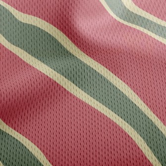 Christmas Feeling Stripes Athletic Mesh Flat Back