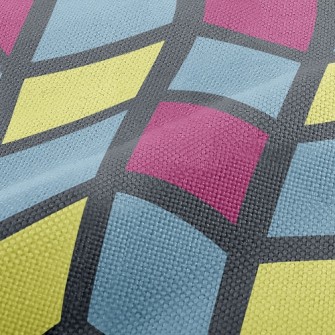 Colorful Mosaic Waves Performance Linen