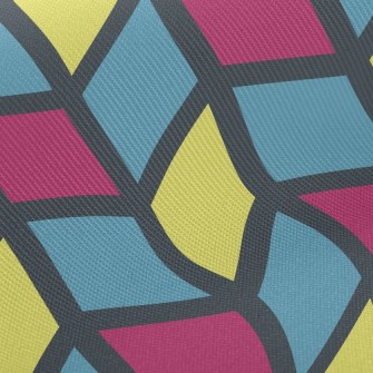 Colorful Mosaic Waves Twill
