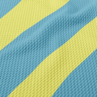 Fluorescent Diagonal Stripes Birdseye Piqué