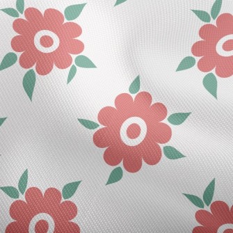 Green Leaves Dotted With Flowe Dobby