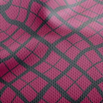 Mesh Staggered Rhombus Athletic Mesh Flat Back