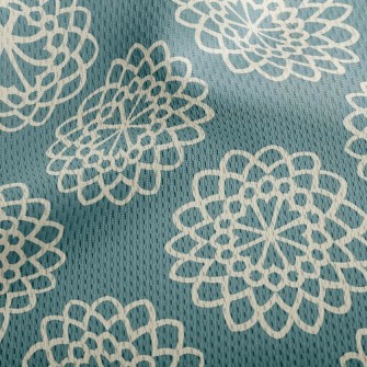 Gorgeous Coil Flowers Athletic Mesh Flat Back