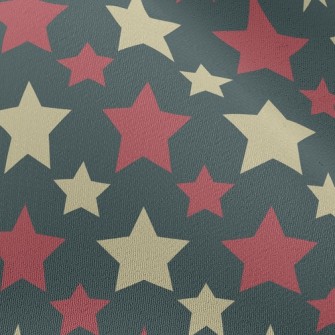 Two-Color Big And Small Stars Chiffon