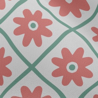 Flowers In Grid Chiffon