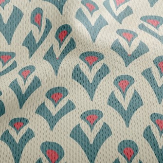 Exotic Flower Athletic Mesh Flat Back