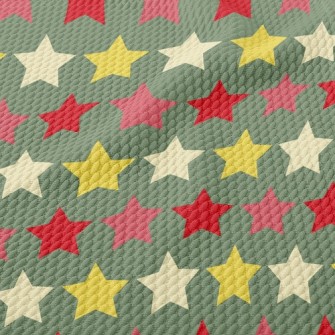 Christmas Color Stars Birdseye Piqué