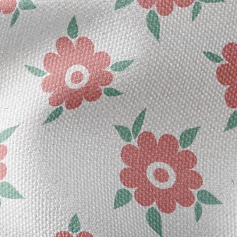 Green Leaves Dotted With Flowe Waterproof Canvas