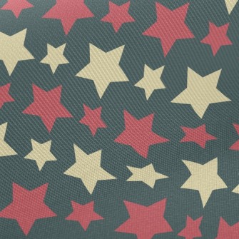 Two-Color Big And Small Stars Twill