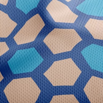 Honeycomb Hexagonal Athletic Mesh Flat Back