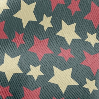Two-Color Big And Small Stars Standard Corduroy