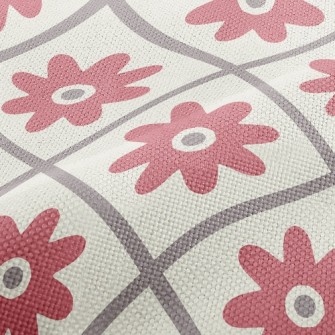 Checkered Red Flower Performance Linen