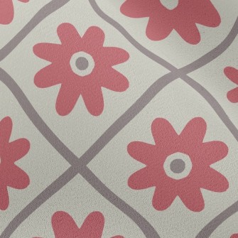 Checkered Red Flower Chiffon