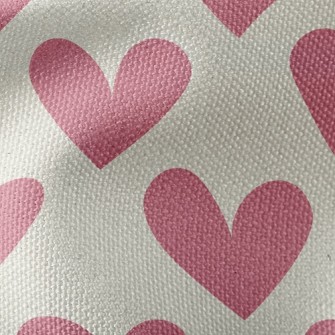 Simple Pink Heart Waterproof Canvas