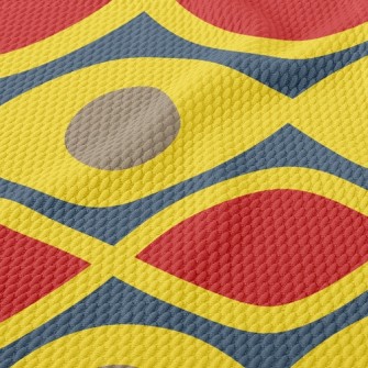 Dot Ellipse Wave Birdseye Piqué