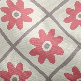 Checkered Red Flower Dobby