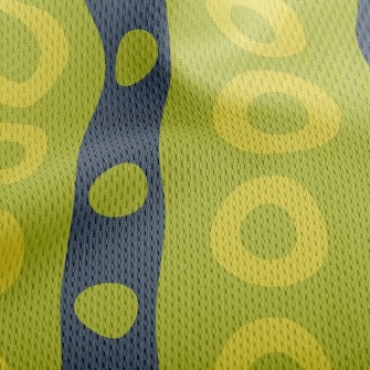 Big And Small Dot Lines Athletic Mesh Flat Back