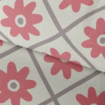 Checkered Red Flower Waterproof Oxford