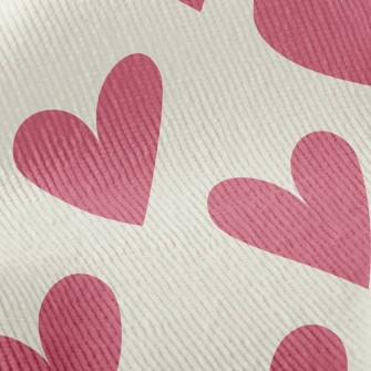 Simple Pink Heart Standard Corduroy