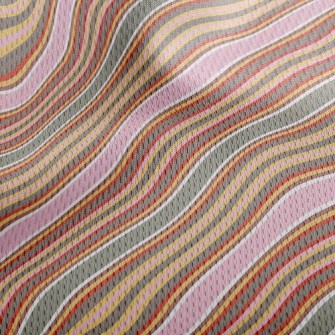 Ornate Stripes Athletic Mesh Flat Back