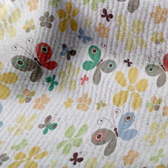 Summer Colorful Floral Butterf Terry