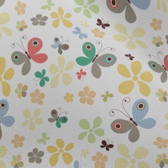 Summer Colorful Floral Butterf Chiffon