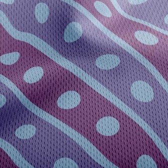 Double Purple Dotted Lines Athletic Mesh Flat Back