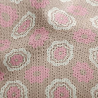 Multi-Layered Florets Athletic Mesh Flat Back