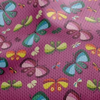 Beautiful Butterfly Family Athletic Mesh Flat Back