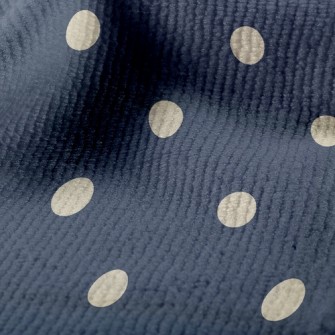 Classic Navy Polka Dots Terry