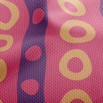 Big And Small Dot Lines Athletic Mesh Flat Back