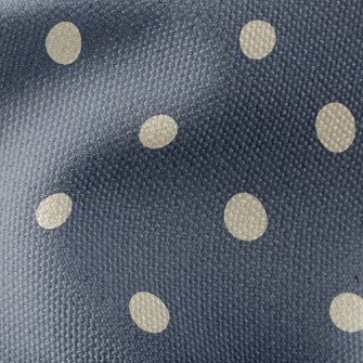 Classic Navy Polka Dots Waterproof Canvas