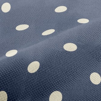 Classic Navy Polka Dots Performance Linen